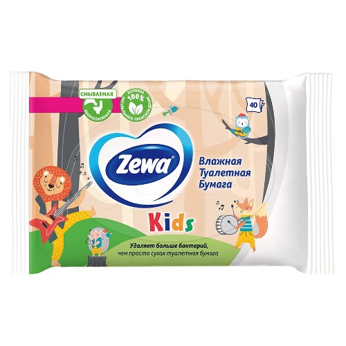 Купить Zewa kids влажная туалетная бумага 40 шт./детская цена