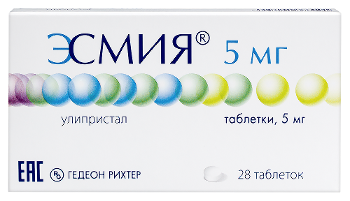 Эсмия 5 мг 28 шт. таблетки