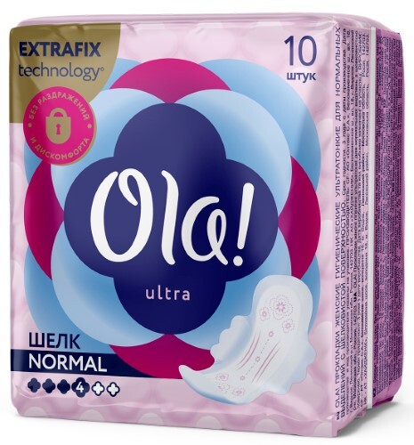 Ola ultra normal шелковая поверхность прокладки 10 шт.