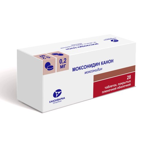 Моксонидин канон 0,2 мг 28 шт. таблетки, покрытые пленочной оболочкой