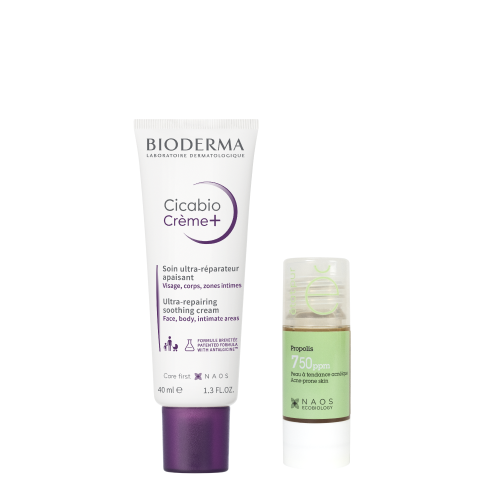 Набор Bioderma Cicabio Крем Плюс восстанавливающий и успокаивающий 40мл + Etat Pur Сыворотка с прополисом 15мл