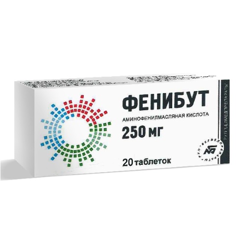 Фенибут 250 мг 20 шт. таблетки