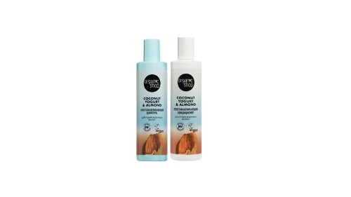 Набор ORGANIC SHOP COCONUT YOGURT&ALMOND Д/ПОВРЕЖДЕННЫХ ВОЛОС ВОССТАНАВЛИВАЮЩИЙ ШАМПУНЬ 280МЛ + КОНДИЦИОНЕР 280 МЛ по спец. цене