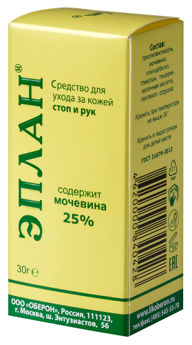 Эплан 25% мочевины средство для ухода за кожей стоп и рук 30 гр