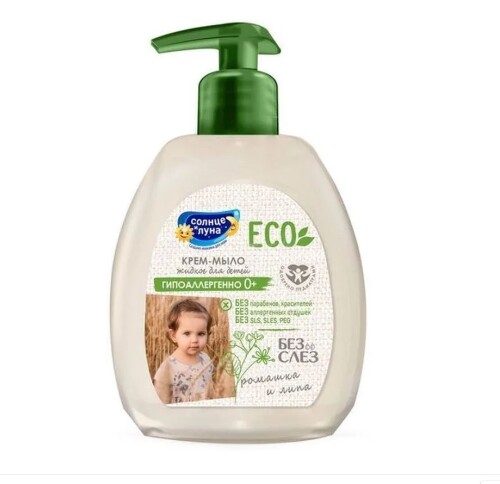 Eco крем-мыло жидкое для детей 0+ ромашка и липа 300 мл