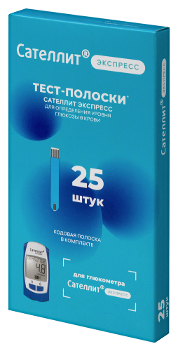 Тест-полоски Сателлит Экспресс 25 шт.