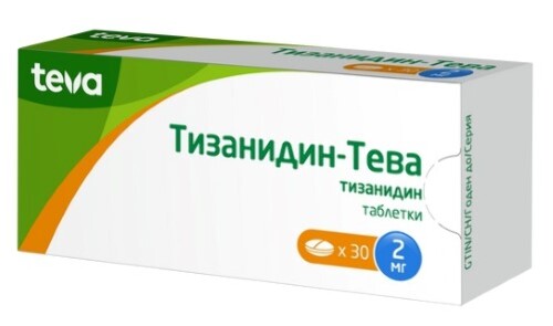 Купить Тизанидин-тева 2 мг 30 шт. таблетки цена