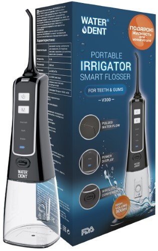 Ирригатор smart flosser v300 + жидкость для ирригатора антибактериальный комплекс 100 мл