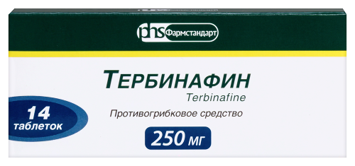 Тербинафин 250 мг 14 шт. таблетки
