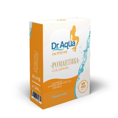 Соль Морская ароматная с микроэлементами Лаванда Dr.Aqua к/коробка 0,5 кг