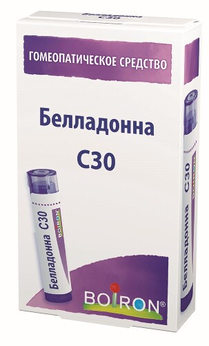 Белладонна с30 гомеопатический монокомпонентный препарат растительного происхождения 4 гр гранулы гомеопатические