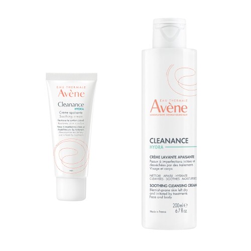 Набор AVENE КЛИНАНС ГИДРА КРЕМ УСПОКАИВАЮЩИЙ 40МЛ + AVENE CLEANANCE HYDRA КРЕМ ДЛЯ ПРОБЛЕМНОЙ КОЖИ ОЧИЩАЮЩИЙ УСПОКАИВАЮЩИЙ 200МЛ