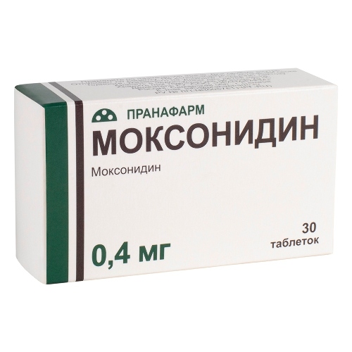 Моксонидин 0,4 мг 30 шт. блистер таблетки, покрытые пленочной оболочкой
