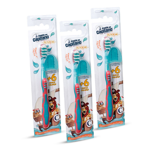 Набор 3=2 PASTA DEL CAPITANO ЗУБНАЯ ЩЕТКА ДЕТСКАЯ JUNIOR 6+ SOFT /МЯГКАЯ