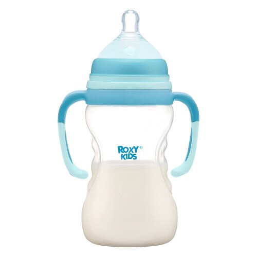 Roxy-kids бутылочка для кормления с широким горлом и ручками силиконовая соска размер l 6+ 260 мл