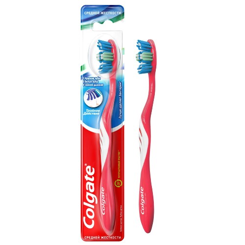 Colgate тройное действие зубная щетка/средняя
