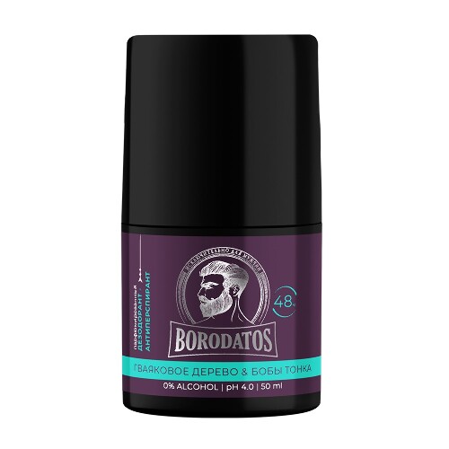 Купить Borodatos дезодорант-антиперспирант роликовый парфюмированный гваяковое дерево бобы тонка 50 мл цена
