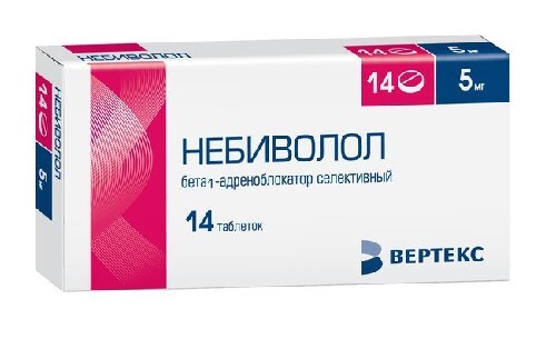 Купить НЕБИВОЛОЛ 0,005 N14 ТАБЛ/ВЕРТЕКС/ цена