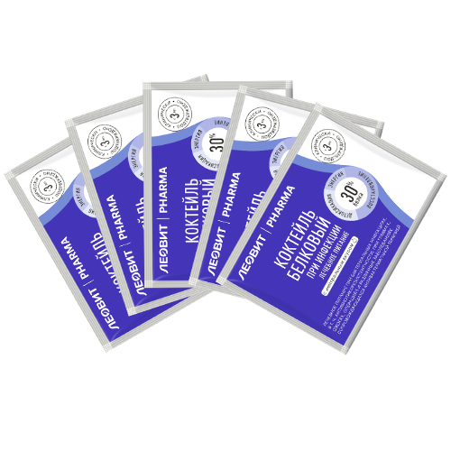 Набор из 5 уп. ЛЕОВИТ PHARMA коктейль белковый при инфекции 20 гр по спец цене