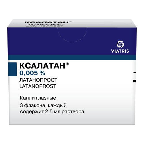Купить Ксалатан 0,005% 3 шт. флакон-капельница капли глазные 2,5 мл цена
