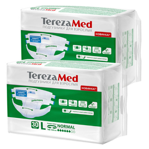 Набор из 2-х уп Terezamed подгузники д/взрослых LARGE normal №30 по специальной цене