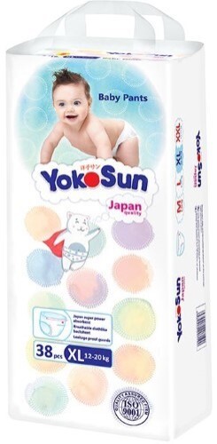Купить Yokosun подгузники-трусики детские размер xl/12-20 кг/ 38 шт. цена