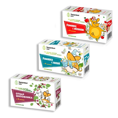 Набор ПРОФЕССОР ТРАВКИН РОМАШКА С ЛИПОЙ 1,5 N20 Ф/ПАК ЧАЙ ДЕТСКИЙ ТРАВЯНОЙ+РОМАШКА С ЯБЛОКОМ 1,5 N20 Ф/ПАК ЧАЙ ДЕТСКИЙ ТРАВЯНОЙ+