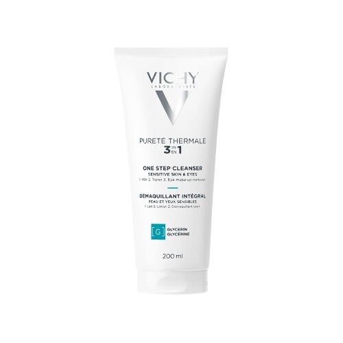 Купить Vichy purete thermale универсальное очищающее средство для чувствительной кожи лица и вокруг глаз 3 в 1 200 мл цена