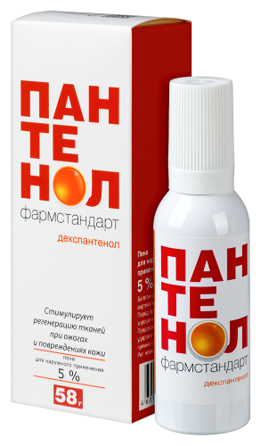 Пантенол фармстандарт 5% баллон пена для наружного применения 58 гр