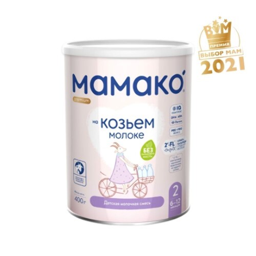 Купить Мамако-2 premium смесь сухая на козьем молоке 6-12 мес 400 гр цена