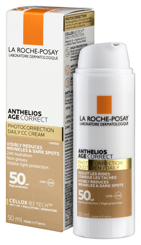 La roche-posay anthelios cc крем солнцезащитный антивозрастной для лица spf50/ppd19 50 мл