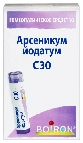 АРСЕНИКУМ ЙОДАТУМ С30 ГОМЕОПАТ МОНОКОМП ПРЕПАРАТ МИНЕРАЛЬНО-ХИМИЧ ПРОИСХОЖД