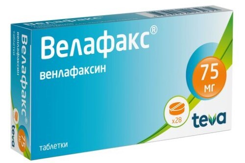 Велафакс 75 мг 28 шт. таблетки