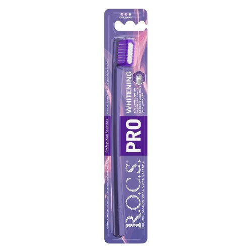 Rocs зубная щетка pro whitening/средняя/