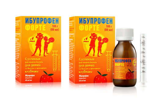 Набор Ибупрофен Форте 100г (клубника) - 2 уп. со скидкой