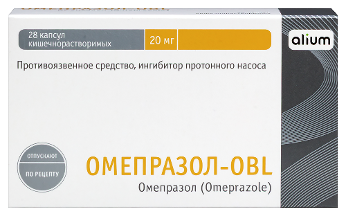 Купить Омепразол-obl 20 мг 28 шт. капсулы кишечнорастворимые в Москве Омепразол-obl 20 мг 28 шт. капсулы кишечнорастворимые
