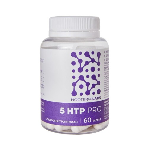 Купить Nooteria labs 5htp pro (5-гидрокситриптофан) 60 шт. капсулы массой 260 мг цена
