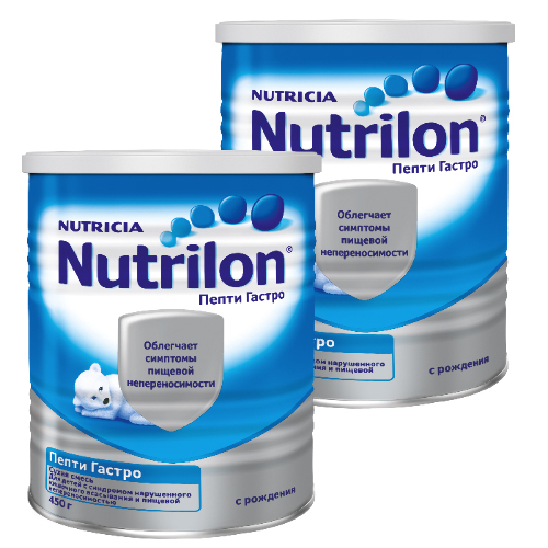 Набор молочной смеси Nutrilon пепти гастро с рождения 450г из 2 шт. со скидкой 10%