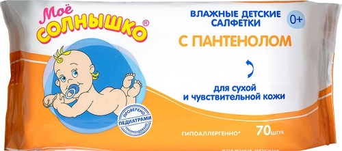 Купить Мое солнышко влажные детские салфетки с пантенолом 70 шт. цена