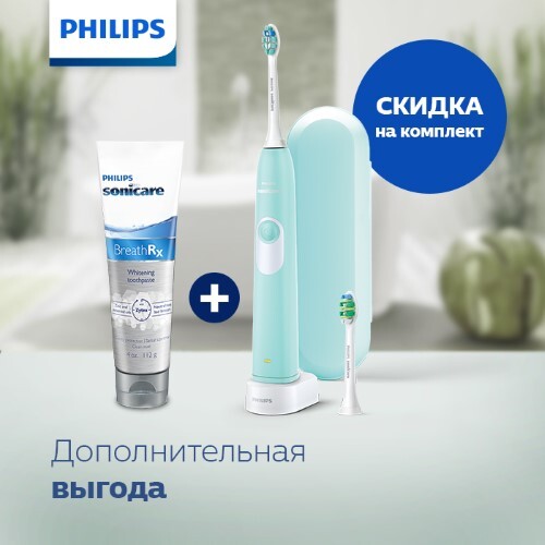 Купить Philips sonicare зубная паста отбеливающая breathrx 112 гр цена