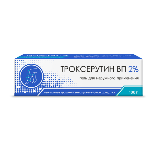 ТРОКСЕРУТИН ВП 2% 100,0 ГЕЛЬ Д/НАРУЖ ПРИМ