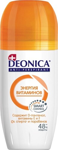 Купить Deonica антиперспирант энергия витаминов 50 мл/ролик цена