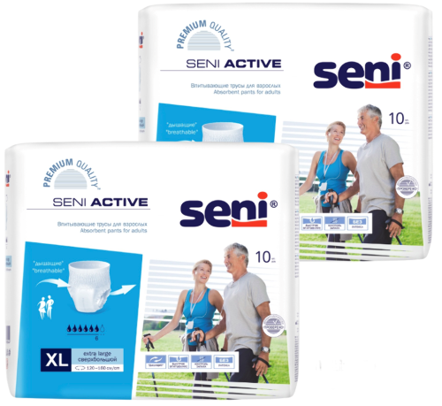 Купить Seni active трусы впитывающие для взрослых размер extra large обхват талии 120-160 10 шт. в Москве Seni active трусы впитывающие для взрослых размер extra large обхват талии 120-160 10 шт.