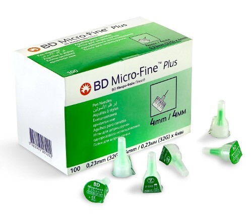 Купить Иглы для шприц-ручки bd micro-fine plus 32g 0,23х4 мм одноразового использования 100 шт. цена