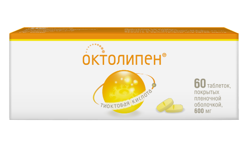 Октолипен 600 мг 60 шт. таблетки, покрытые пленочной оболочкой