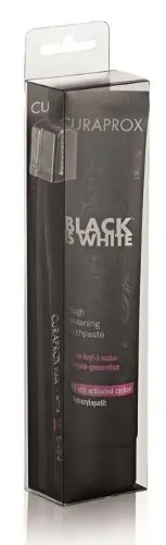 Curaprox зубная паста black is white (вкус лайма) 90 мл+зубная щетка взрослая black is white/набор