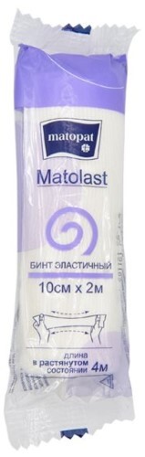Купить Matopat бинт медицинский эластичный фиксирующий matolast 8 смх2 м/без застежки цена