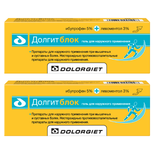 Набор из 2-х уп ДОЛГИТБЛОК 5%+3% 20,0 ГЕЛЬ Д/НАРУЖ ПРИМ со скидкой