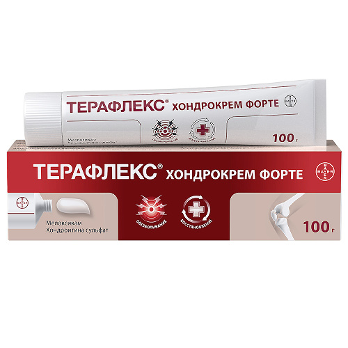 Терафлекс хондрокрем форте 10 мг/г + 50 мг/г крем для наружного применения 100 гр