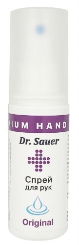 Купить Dr sauer спрей для рук с антибактериальным эффектом original 50 мл/ 70% спирт цена